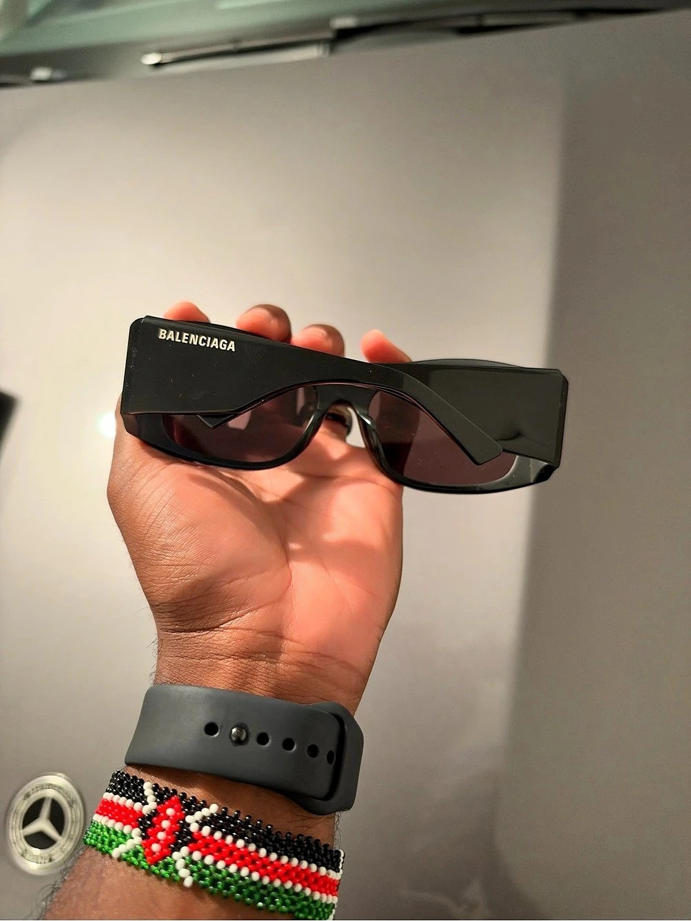 Balenciaga Dynasty BB0095S Cat Eye Sunglasses Black
